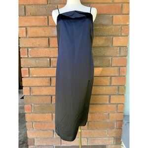 Barney's New York Taste Luxury Humor Dress Satin Cowl Neck | Black | Women 44/10